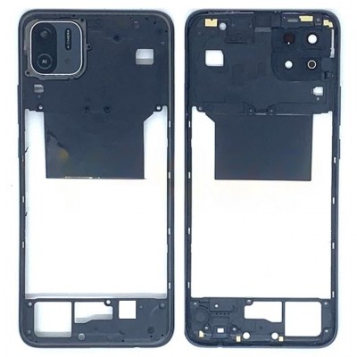 Middle Frame Ring Only For Oppo A16k Black By - Maxbhi Com
