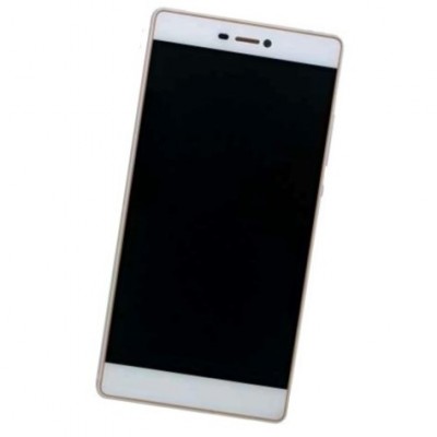 Camera Lens Glass with Frame for Huawei Ascend P8 White