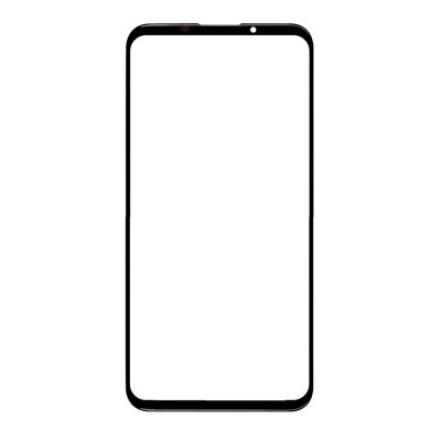 Replacement Front Glass For Meizu 16t Black By - Maxbhi Com