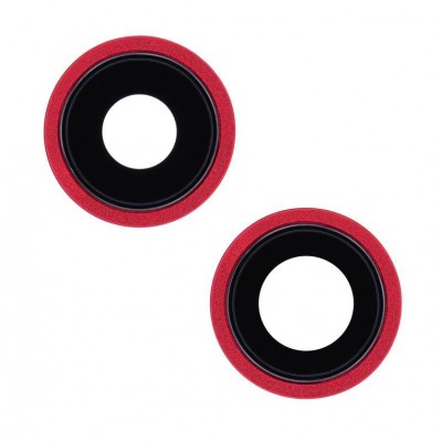 Camera Lens Glass with Frame for Apple iPhone 13 Red