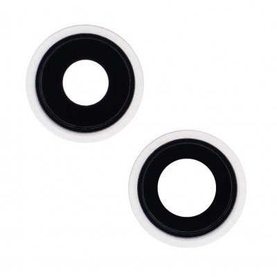 Camera Lens Glass with Frame for Apple iPhone 13 White