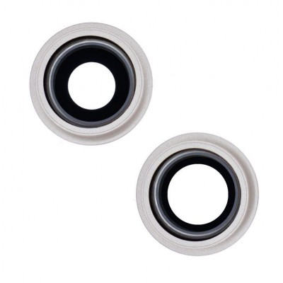 Camera Lens Glass With Frame For Apple Iphone 13 White By - Maxbhi Com