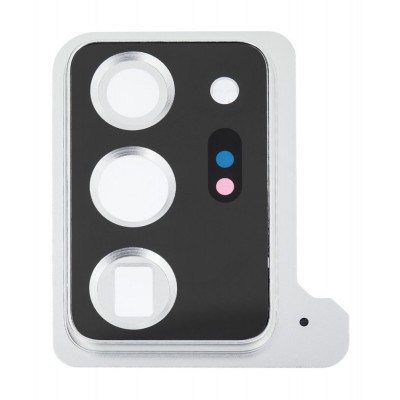 Camera Lens Glass With Frame For Samsung Galaxy Note 20 Ultra 5g White By - Maxbhi Com
