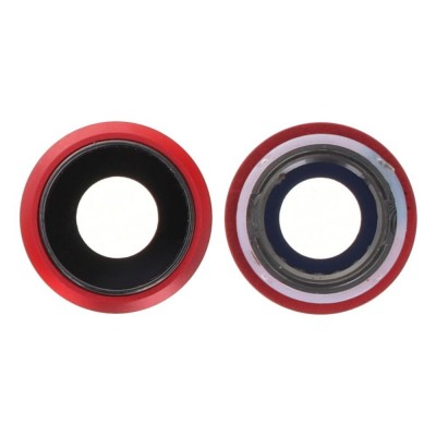 Camera Lens Glass with Frame for Apple iPhone SE 3rd Gen 2022 Red