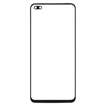 Replacement Front Glass For Realme 6 Pro Black By - Maxbhi Com