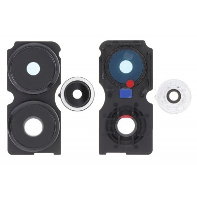 Camera Lens Glass With Frame For Xiaomi Redmi Note 13 Pro Plus 5g Black By - Maxbhi Com