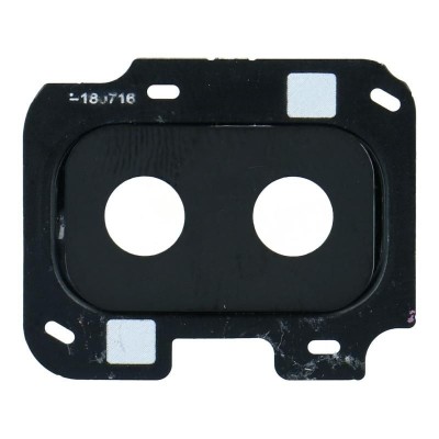 Camera Lens Glass With Frame For Samsung Galaxy J8 2018 Black By - Maxbhi Com