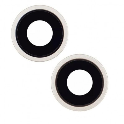 Camera Lens Glass with Frame for Apple iPhone 14 Plus White