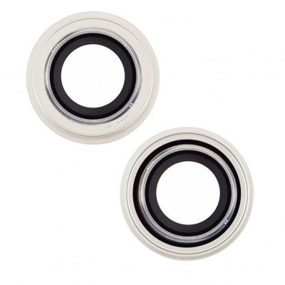 Camera Lens Glass With Frame For Apple Iphone 14 Plus White By - Maxbhi Com