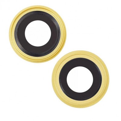 Camera Lens Glass with Frame for Apple iPhone 14 Plus Yellow