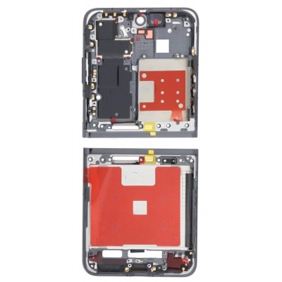 Lcd Frame Middle Chassis For Huawei P50 Pocket 4g Al00 Black By - Maxbhi Com