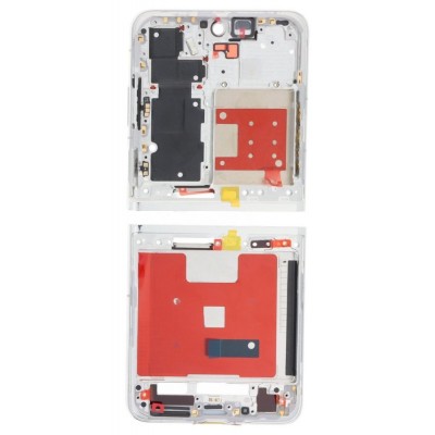 Lcd Frame Middle Chassis For Huawei P50 Pocket 4g Al00 Silver By - Maxbhi Com