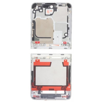 Lcd Frame Middle Chassis For Huawei P50 Pocket 4g Al00 Silver By - Maxbhi Com