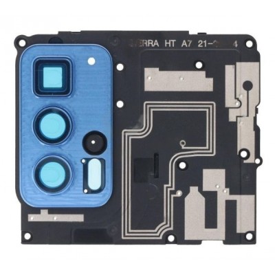 Camera Lens Glass With Frame For Motorola Edge 20 Pro Blue By - Maxbhi Com