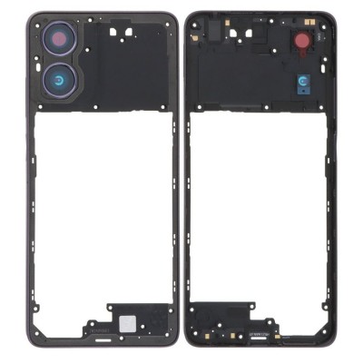 Middle Frame Ring Only For Motorola Moto G04 Black By - Maxbhi Com