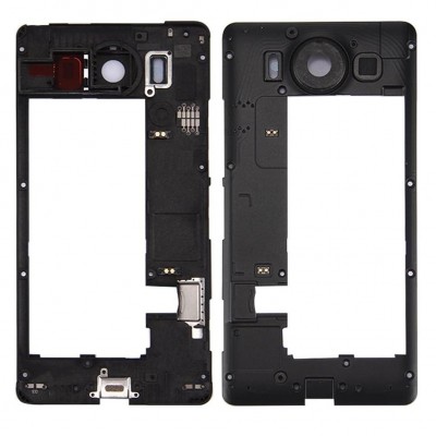 Middle Frame Ring Only For Microsoft Lumia 950 Dual Sim White By - Maxbhi Com