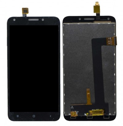 Lcd With Touch Screen For Intex Aqua Strong 5 2 Black By - Maxbhi Com