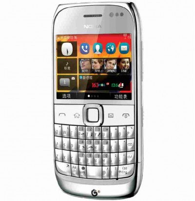 LCD with Touch Screen for Nokia 702T - White