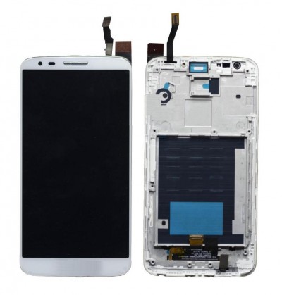 Lcd With Touch Screen For Lg G2 D803 White By - Maxbhi Com