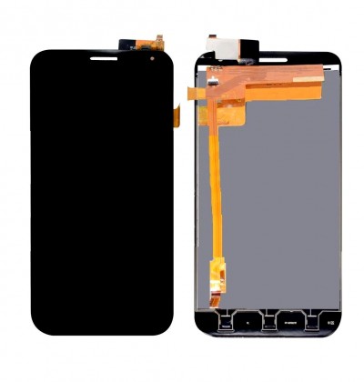 Lcd With Touch Screen For Intex Aqua Curve Black By - Maxbhi Com