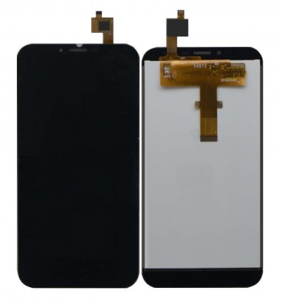 Lcd With Touch Screen For Intex Aqua 4g Plus Black By - Maxbhi Com