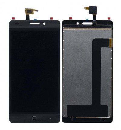 Lcd With Touch Screen For Intex Aqua Super Black By - Maxbhi Com