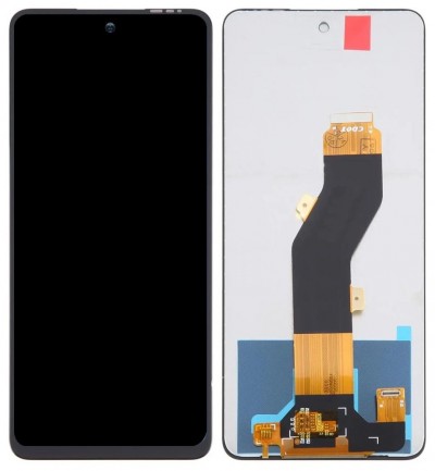 Lcd With Touch Screen For Itel S24 Black By - Maxbhi Com