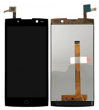 Lcd With Touch Screen For Alcatel One Touch Flash 2 Black By - Maxbhi Com