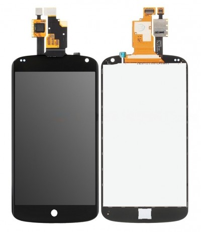 Lcd With Touch Screen For Lg Nexus 4 E960 Black By - Maxbhi Com