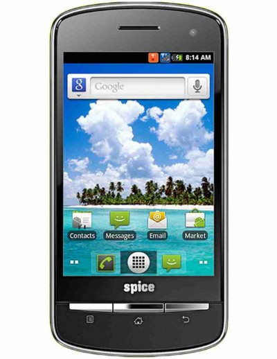 LCD with Touch Screen for Spice Mi-350 - Black