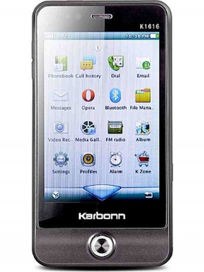 LCD with Touch Screen for Karbonn K1616 - Black