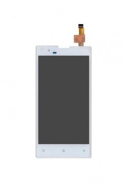 Lcd With Touch Screen For Spice Stellar Mi497 White By - Maxbhi.com