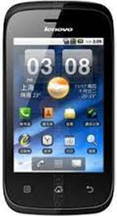 LCD with Touch Screen for Lenovo A390E - Black