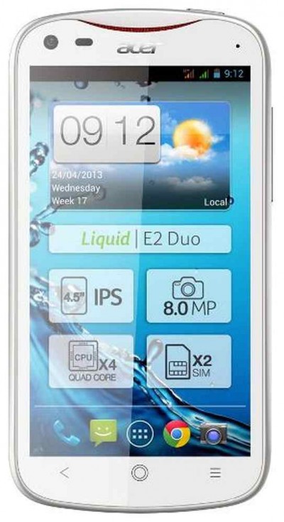 LCD with Touch Screen for Acer Liquid E2 Duo with Dual SIM - Black
