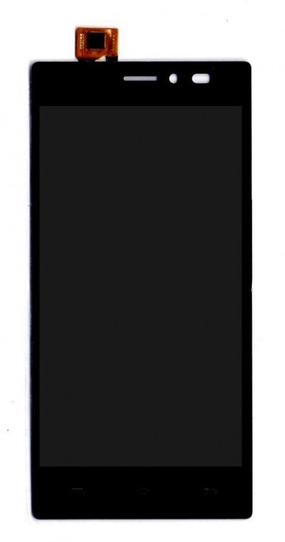 Lcd With Touch Screen For Lava X17 Gold Black By - Maxbhi.com