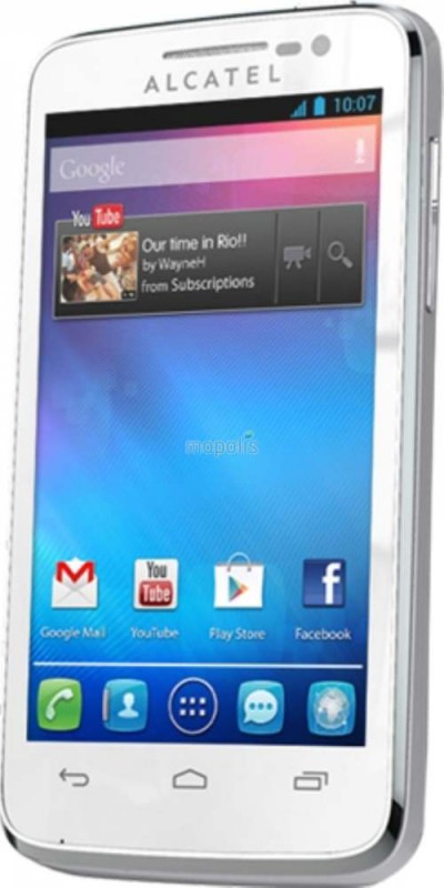 LCD with Touch Screen for Alcatel OT-5020E - White