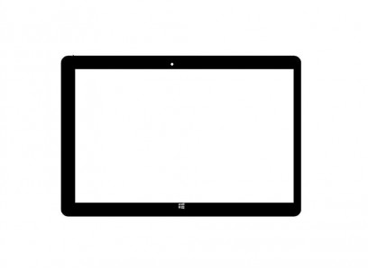 Replacement Front Glass For Penta Tpad Ws1001q Windows Black By - Maxbhi.com