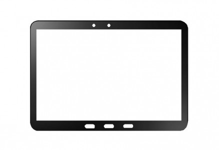Replacement Front Glass For Samsung Galaxy Tab Active Pro Black By - Maxbhi Com