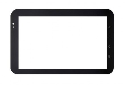 Replacement Front Glass For Samsung Galaxy Tab Cdma P100 Black By - Maxbhi.com