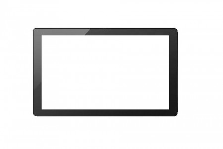 Replacement Front Glass For Alfa Etab2 Black By - Maxbhi.com