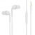 Earphone for Acer beTouch E100 - Handsfree, In-Ear Headphone, White