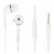 Earphone for Alcatel Idol X Plus 6043D - Handsfree, In-Ear Headphone, White
