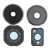 Camera Lens Glass With Frame For Xiaomi Poco F6 Black By - Maxbhi Com