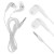 Earphone for Salora SM506 - Handsfree, In-Ear Headphone, White