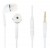 Earphone for Wiko Getaway - Handsfree, In-Ear Headphone, 3.5mm, White