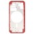 Lcd Frame Middle Chassis For Apple Iphone 12 Red By - Maxbhi Com
