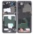 Lcd Frame Middle Chassis For Samsung Galaxy S21 Ultra Black By - Maxbhi Com