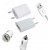 3 in 1 Charging Kit For Alcatel OT-301 with USB Wall Charger, Car Charger & Data Cable (miniUSB)
