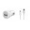 Car Charger for ZTE Blade Q Lux 4G with USB Cable