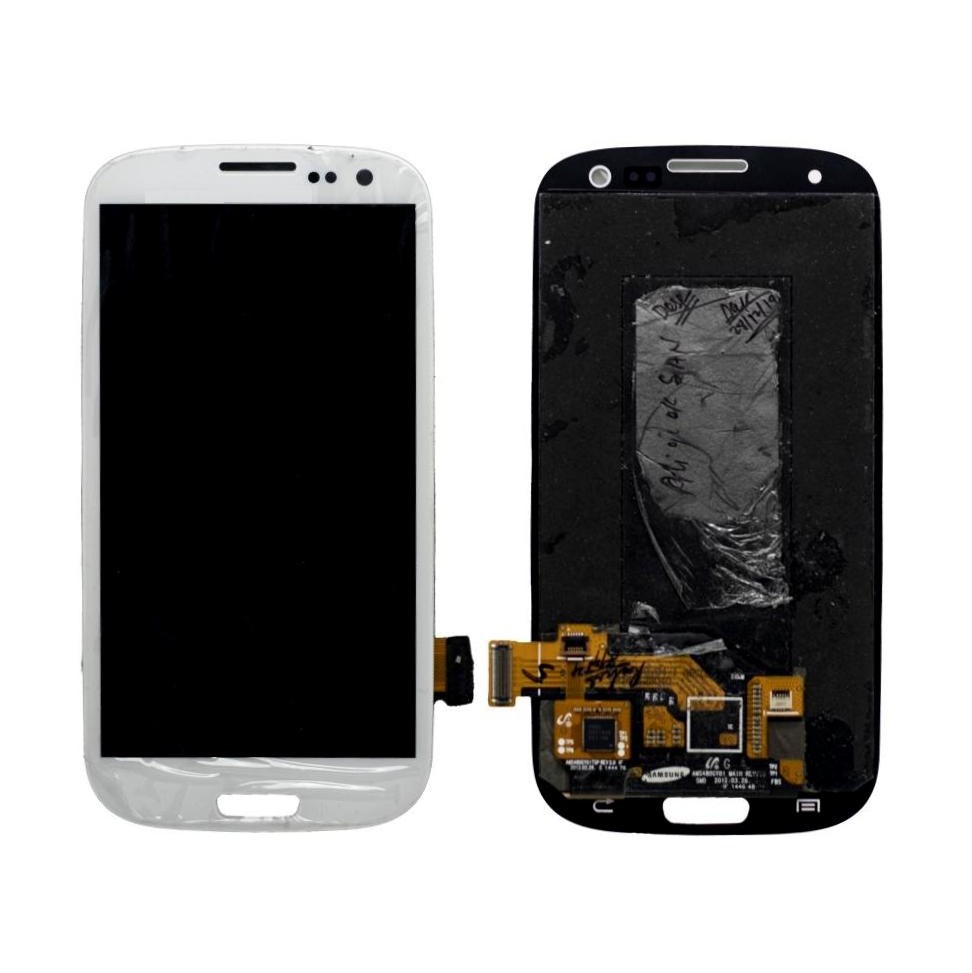 LCD with Touch Screen for Samsung Galaxy S3 White display glass combo folder